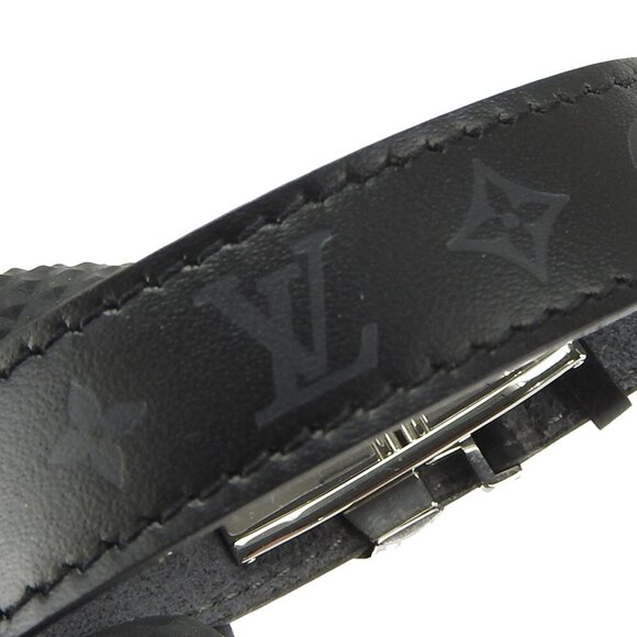 LOUIS VUITTON Black Leather Charm Bracelet - Picture 5 of 10